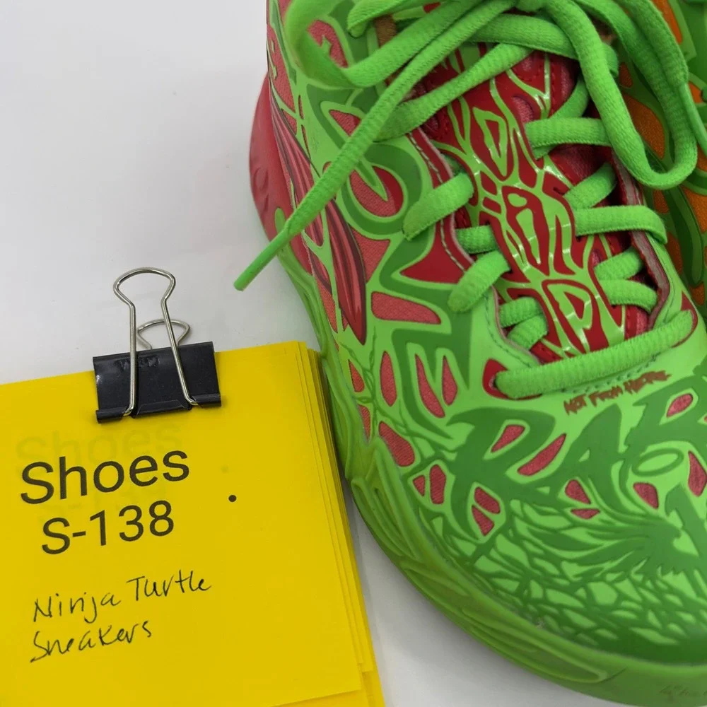 Puma Lamelo Ball MB 04 Teenage Mutant Ninja Turtles Leonardo Michelangelo Sz 1C